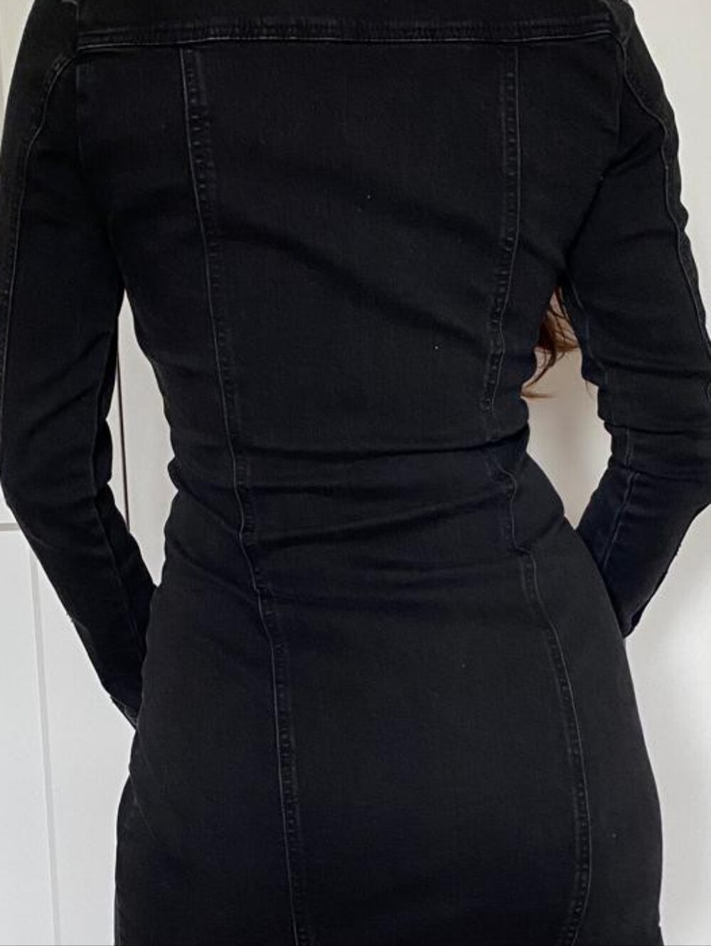 Women's Black Long Sleeve Bodycon Dress